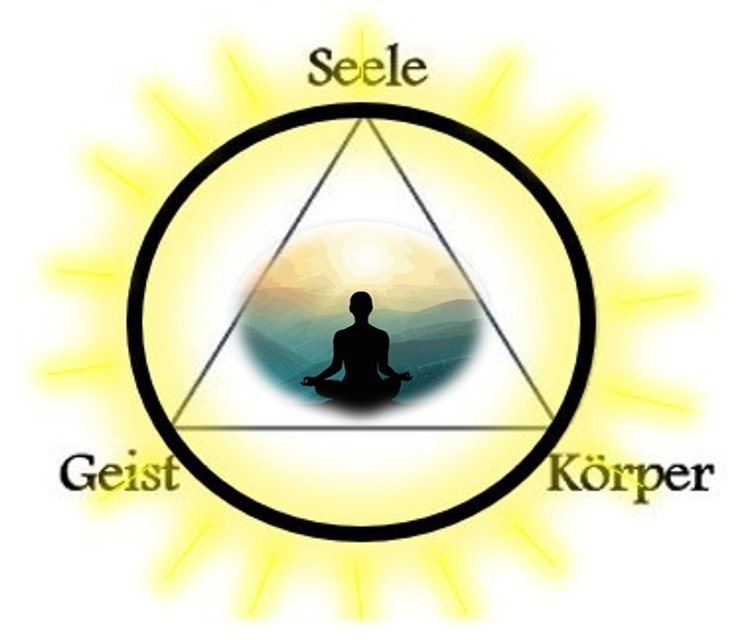 Körper, Geist und Seele strahlend